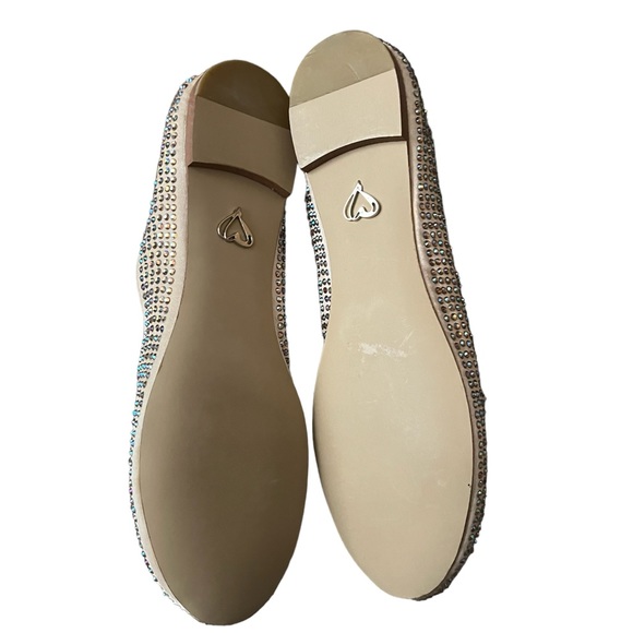 Steve Madden Gold Rhinestone Flats - Picture 7 of 8